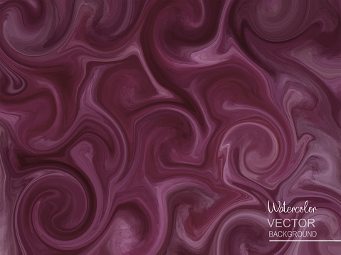 Border of hues of emerald purple paint splashing droplets. Watercolor strokes design element. Emerald purple colored hand painted abstract texture.