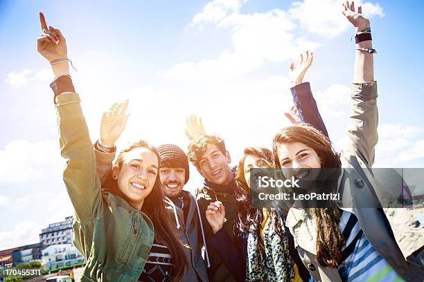 Happy Group Of Friends Stock Photo - Download Image Now - Adolescence, Adult, Affectionate