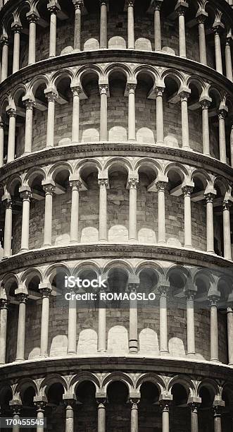 Torre De Pisa Toscana Italia Foto de stock y más banco de imágenes de Blanco y negro - Blanco y negro, Columna arquitectónica, Cultura Italiana