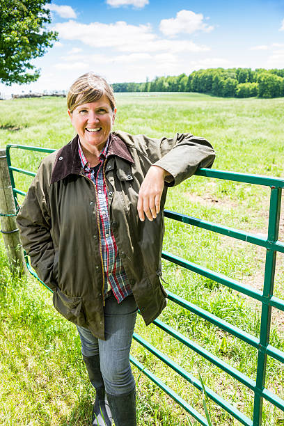 istock Happy female farmer 170455582