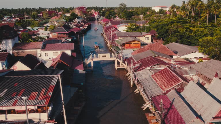 Amphawa River Village Captured By Drone