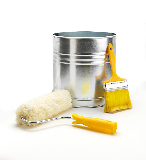 pittura strumenti (fare clic per ulteriori informazioni) - paint white work tool equipment foto e immagini stock