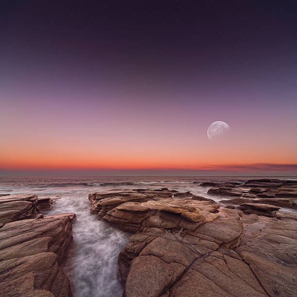 blick auf das meer - coastline noosa heads australia landscape stock-fotos und bilder