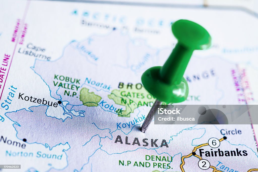 USA states on map: Alaska Alaska - US State Stock Photo