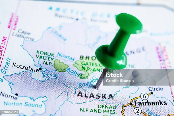 Usa States On Map Alaska Stock Photo - Download Image Now - Alaska - US State, Map, USA