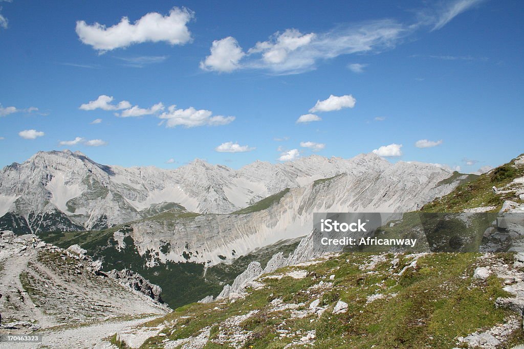 Panorama der Alpen, in der Nähe der Nordkette Innsbruck, Tirol, Österreich - Lizenzfrei Innsbruck Stock-Foto