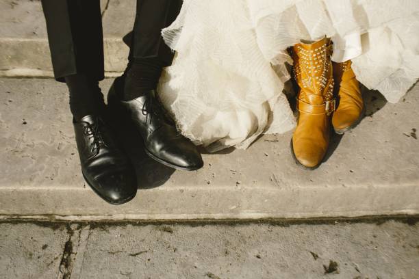 istock Newly married couple after their wedding. 1704650520