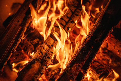 Bonfire close-up