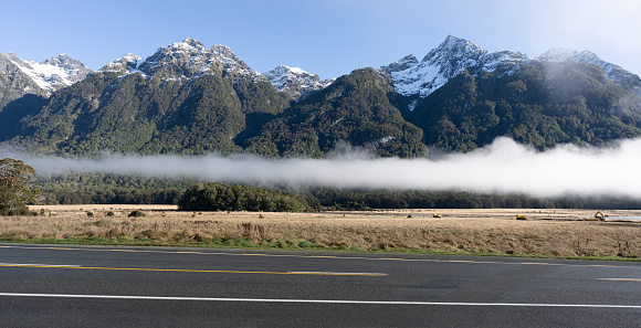 The Milford Road, the scenic byway to the Milford Sound, Southland, New Zealand