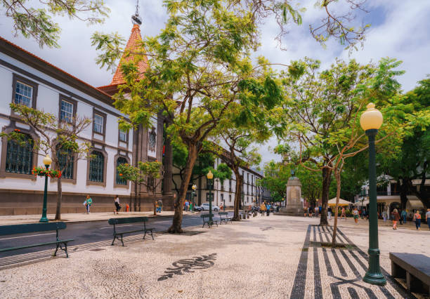 Funchal downtown in Madeira Portugal