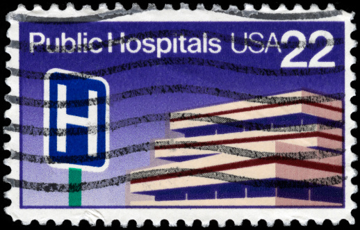 Cancelled Stamp From The United States: Public Hospitals.