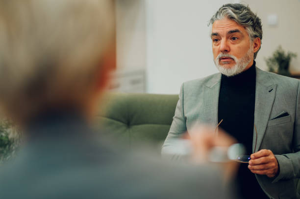 istock A confused senior male client is having a session with a psychotherapist 1704713843