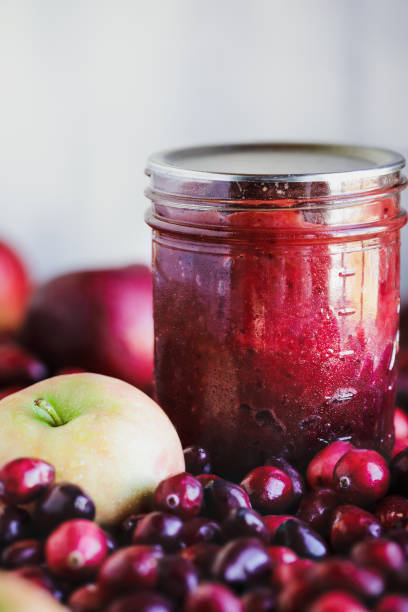 istock Home Canned Cranberry Sauce with Raw Cranberries 1704730184