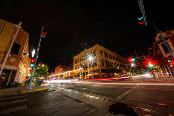 istock Long Exposure Nighttime Albuquerque New Mexico downtown 1704739105