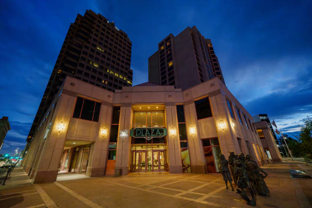 istock Long Exposure Nighttime Albuquerque New Mexico downtown 1704739677