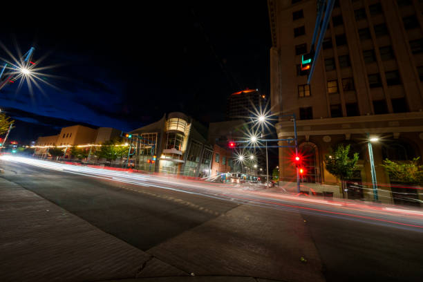 istock Long Exposure Nighttime Albuquerque New Mexico downtown 1704743672