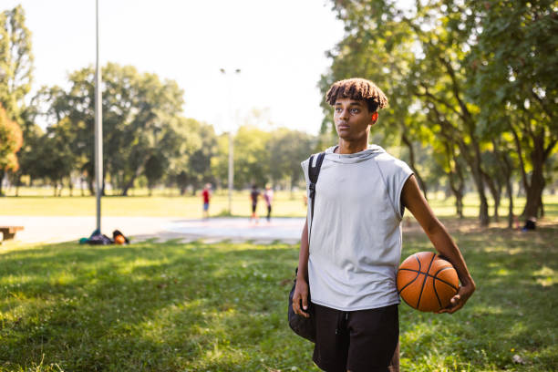 istock Young black basketball player 1704745853