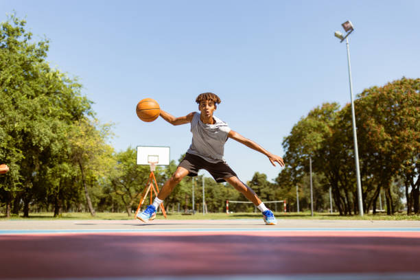 istock Young black basketball player 1704750644