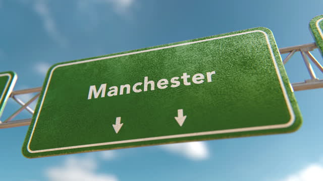 Manchester Sign in a 3D animation