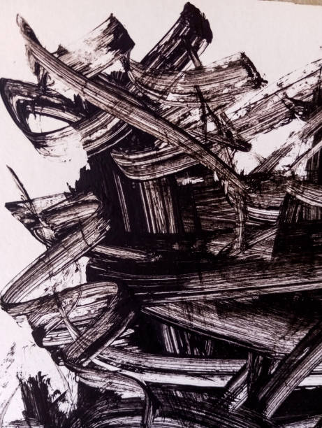 istock Abstract black paint brush strokes background 1704855783