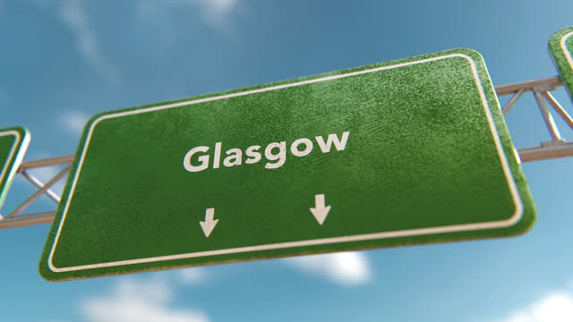 Glasgow Sign in a 3D animation