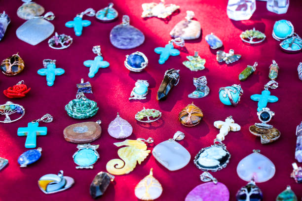 istock Jewelry Pendants on a Red Tablecloth 2 1704882930