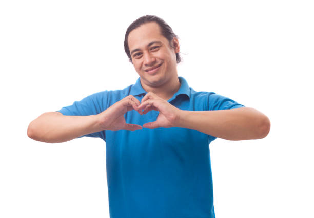 istock Young Man Show Love Sign with Hand gesture 1704888769