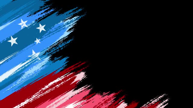 Samoa flag paint brush animation, The concept of drawing, brushstroke, grunge background, paint strokes, dirty, national, independence, patriotism, election, template, oil painting, pastel colored, cartoon animation, textured effect,