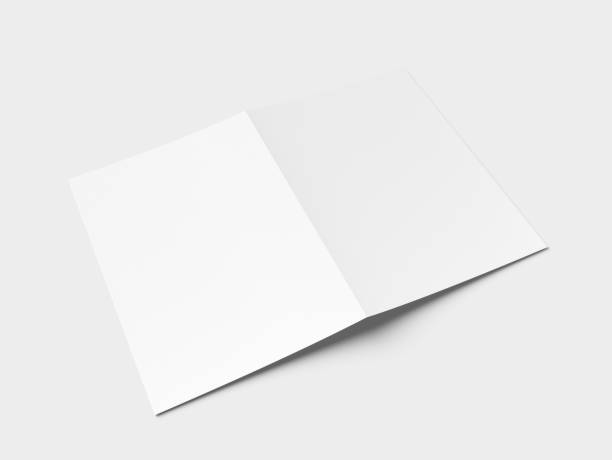 istock Folded empty brochure, magazine, menu, wedding invitation mockup 1704931603
