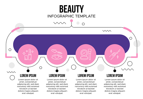 Dive into the world of glamour and style with our captivating infographic template. Explore the realms of makeup, skincare, perfume, and beauty tools through this visually appealing template, designed to enhance your understanding of all things glamorous and stylish.