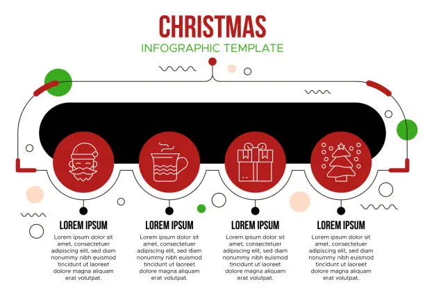 Vector illustration of Festive Season Infographic Template: Festivities, Joy, Celebrations, Traditions