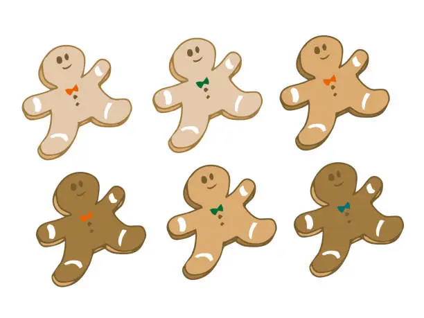 Vector illustration of humanoid cookie doll