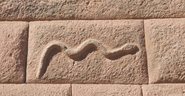 Cusco, Peru - Traditional stone architectural patterns on Siete Culebras Via Pedestrian (en: Siete Alley of Snakes) in Cusco