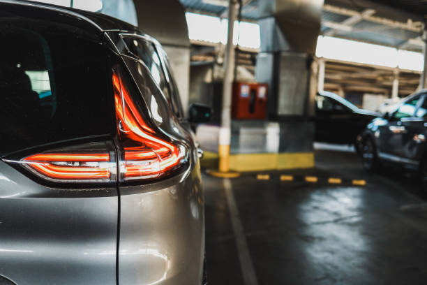 istock Car in the parking lot, background 1705110463