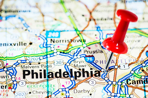 noi città sulla mappa serie: philadelphia, pennsylvania - philadelphia mississippi foto e immagini stock