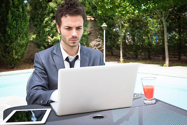 Free Stock Photo of Tablet Computer on Table by Swimming Pool ...
