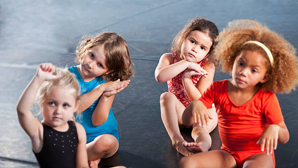 istock Little girls wearing leotards 170521764