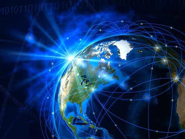 Global communications stock photo