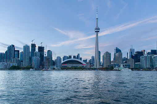 Toronto skyline with CN Tower and Roger's Centre