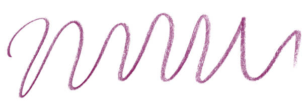 istock Draw a dark purple pencil line isolated on a white background. 1705271603