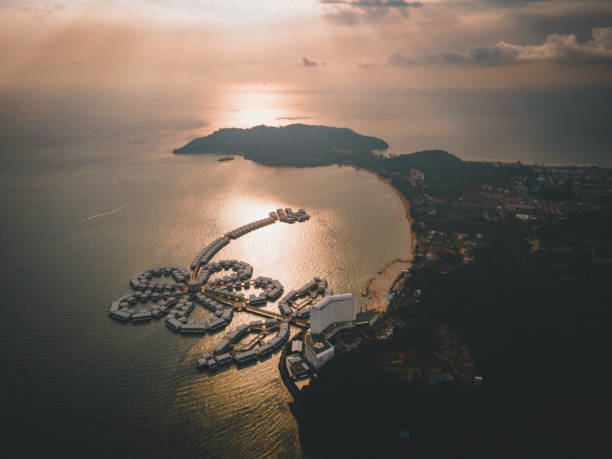 Drone aerial view over Lexis Hibiscus Port Dickson