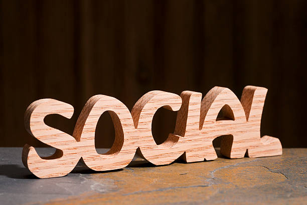 istock Social, Wood Letter Word 170533250