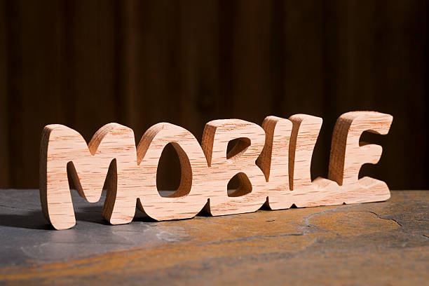 istock Mobile, Wood Letter Word 170533290
