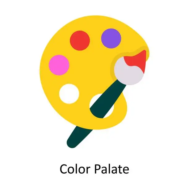 Vector illustration of Color Palette vector Flat Icon Design illustration. Symbol on White background EPS 10 File