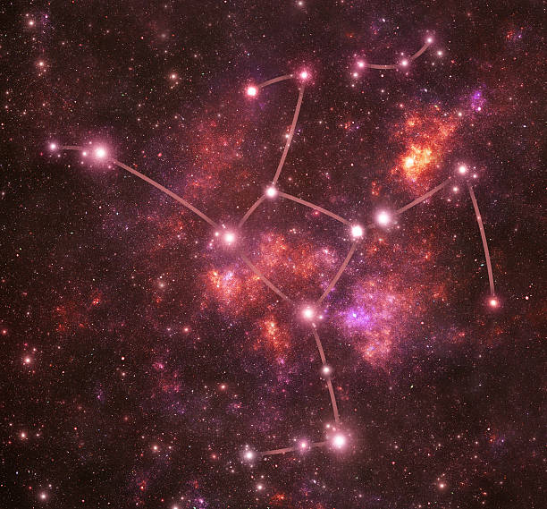 istock Constellation of Hercules with the stars joined with lines 170537777
