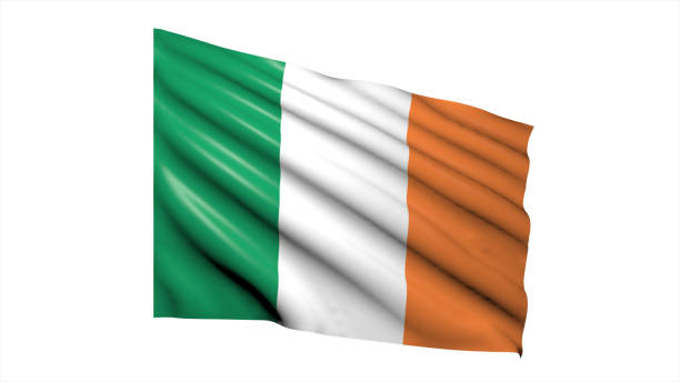 istock Ireland national flag on white background. 1705417637