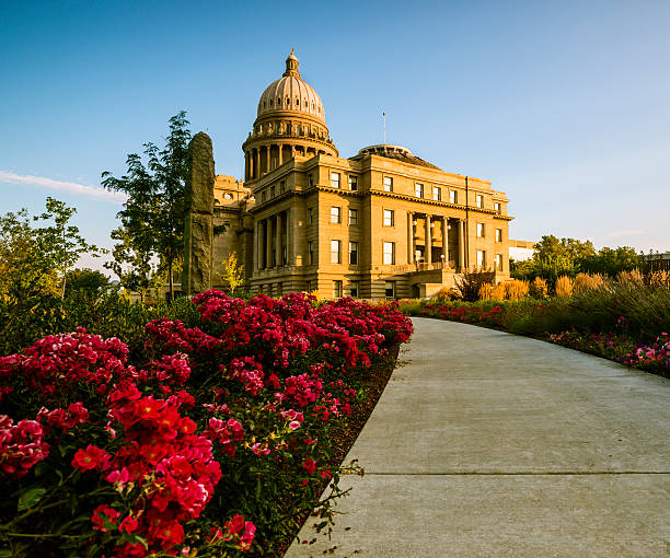 capitólio do estado de idaho, boise - idaho boise state idaho state capitol imagens e fotografias de stock