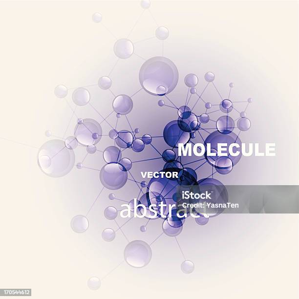 Fundo De Vector De Moléculas - Arte vetorial de stock e mais imagens de Desenho - Desenho, Design, Estrutura molecular