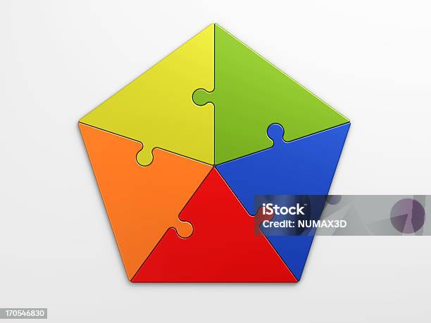 Pentagon 쁠라스 개념 오각형-도형에 대한 스톡 사진 및 기타 이미지 - 오각형-도형, 퍼즐, 5가지 개체