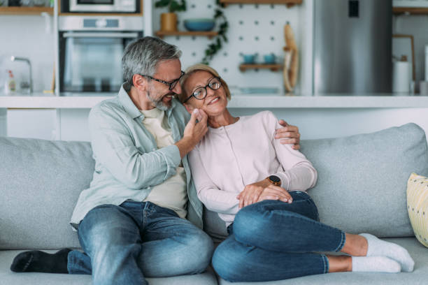 istock Happy couple at home. 1705503943